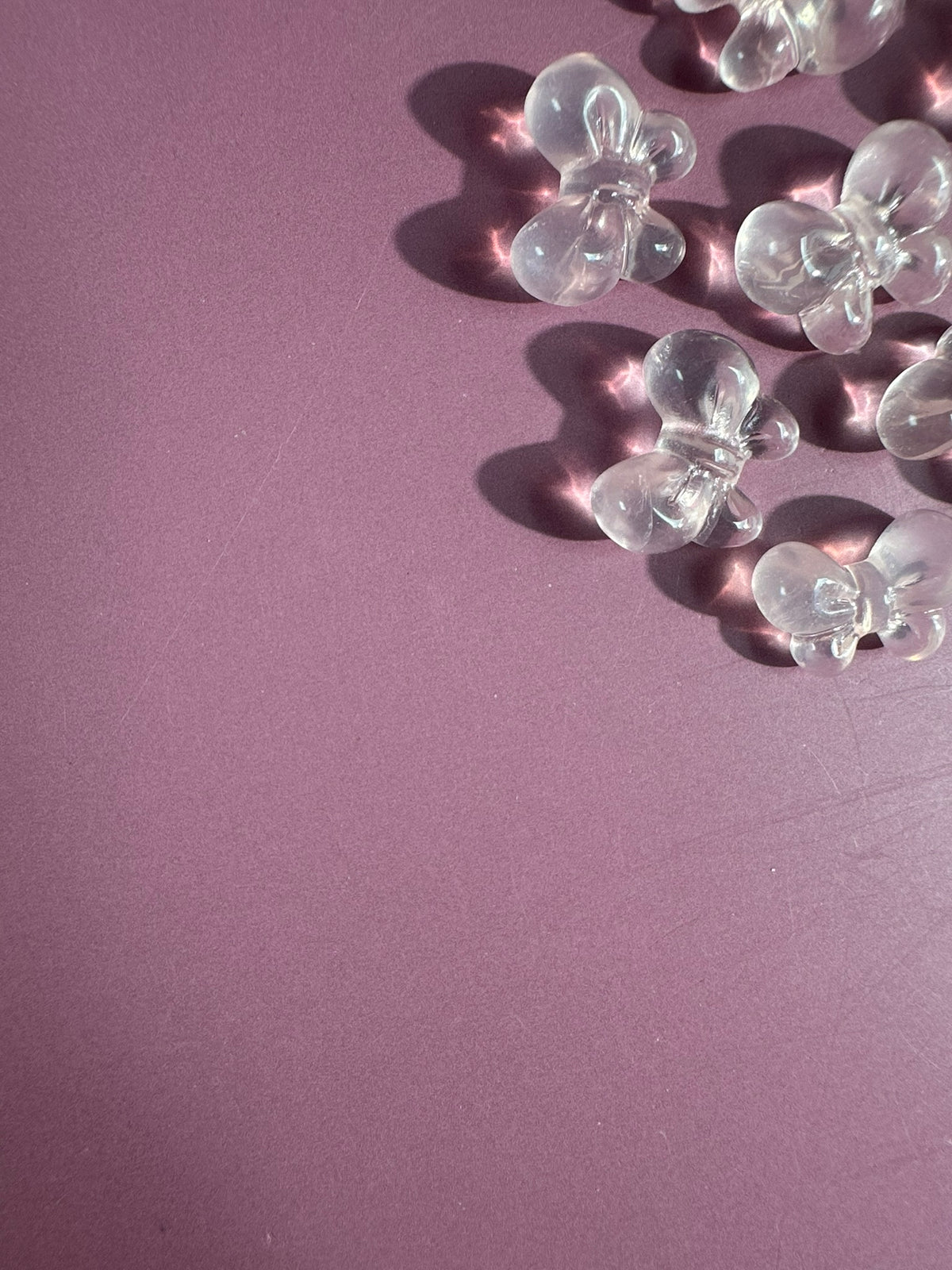 Mini Rose Quartz Bow | Cute Pink Crystal Carving