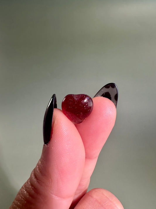 Teeny Strawberry Quartz Heart