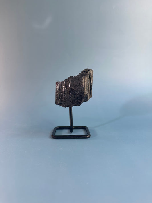 Raw Black Tourmaline on Pinned Stand – Option  C