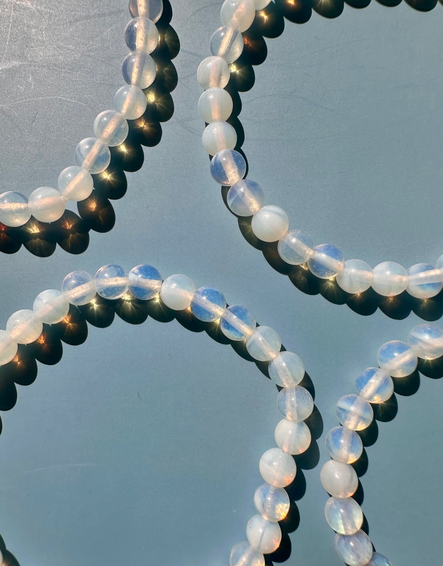 6mm Opalite Beaded Bracelet
