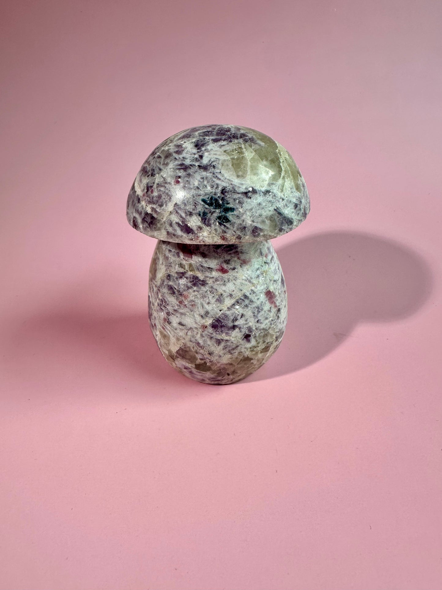 Lepidolite Mushroom Carving
