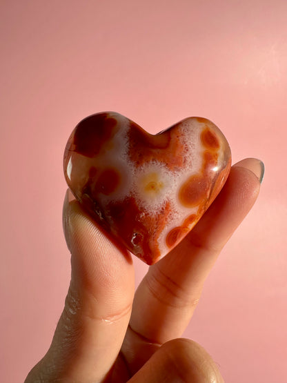 Small Carnelian Heart Option A | Courage, Confidence & Love Crystal