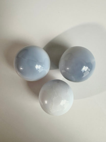 Large Blue Chalcedony Sphere