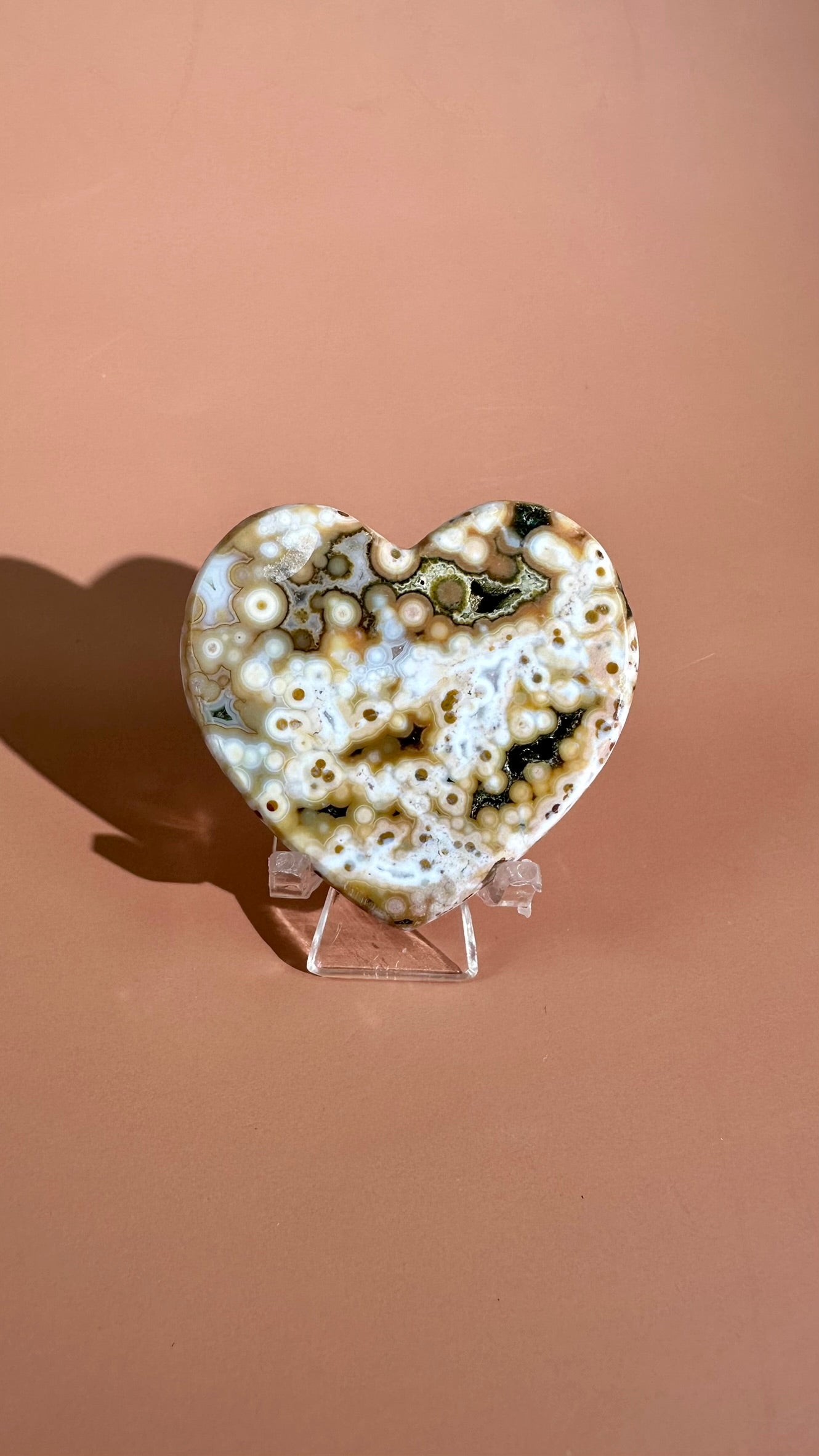 Ocean Jasper Heart Carving – Option L