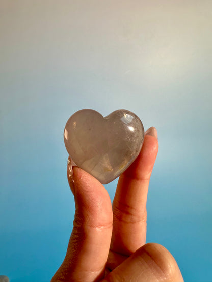 Blue Rose Quartz Heart (Small, Medium, Large) - You Pick!