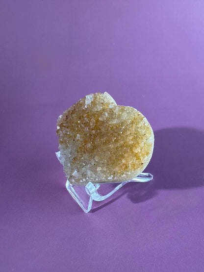 Small Druzy Amethyst Heart - C