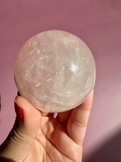 Star Rose Quartz Sphere - C