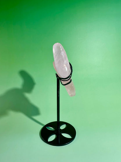 Rose Quartz Bull Head on Stand