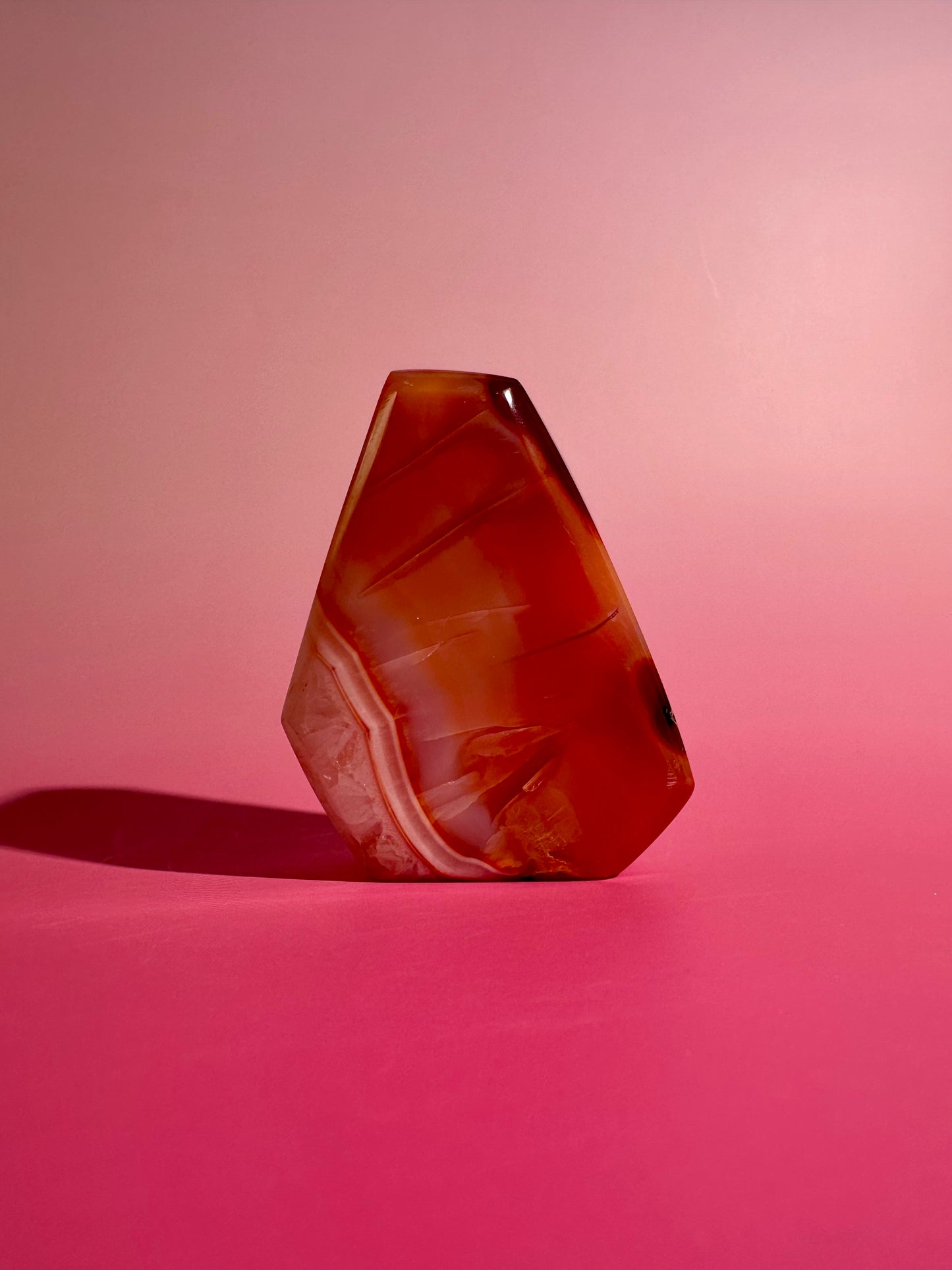 Carnelian Agate Geometric Freeform – Option E | Success, Confidence & Manifestation Energy