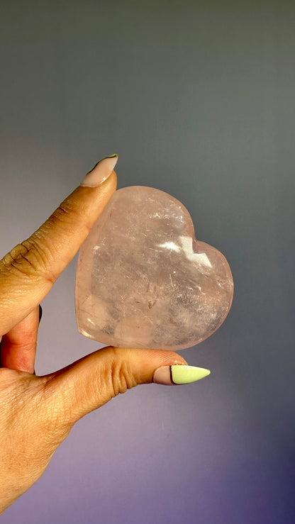 Rose Quartz Heart – Option C
