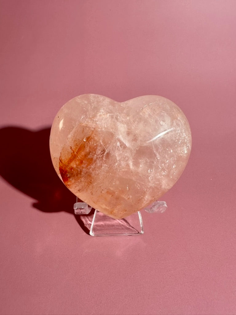 Fire Quartz Heart – Option C | Motivation, Strength & Grounding Crystal