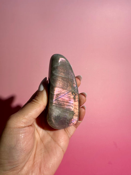 Medium Purple Flash Labradorite Standing Freeform – Option E