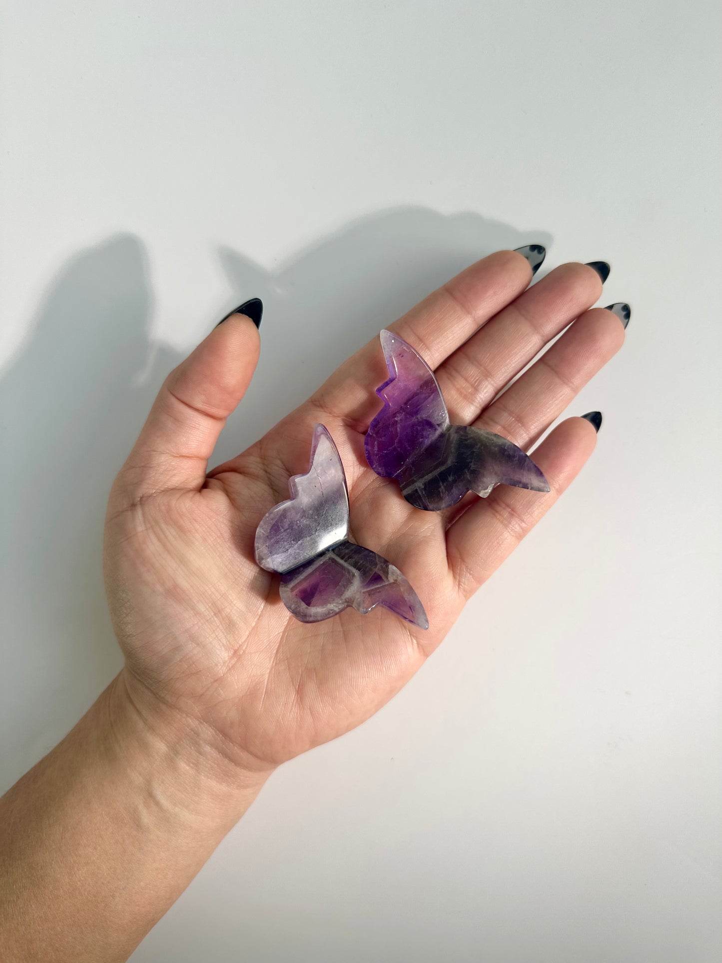 Small Chevron Dream Amethyst 3D Butterfly