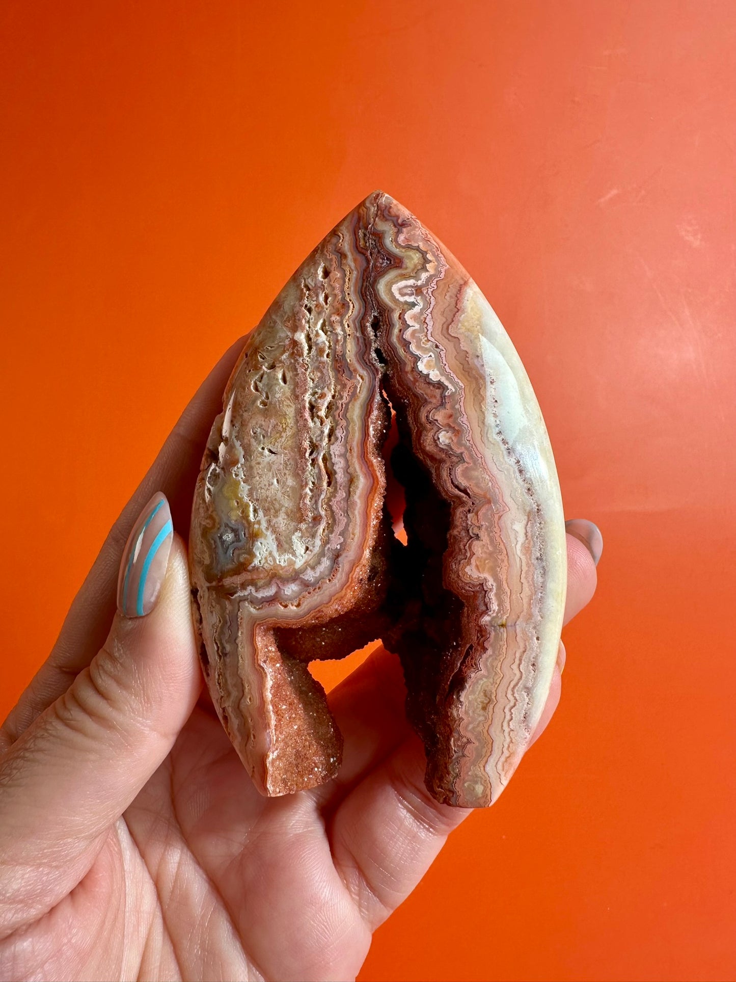 Indonesian Pink Crazy Lace Agate Flame – Option A | Joy, Emotional Healing & Self-Love Crystal