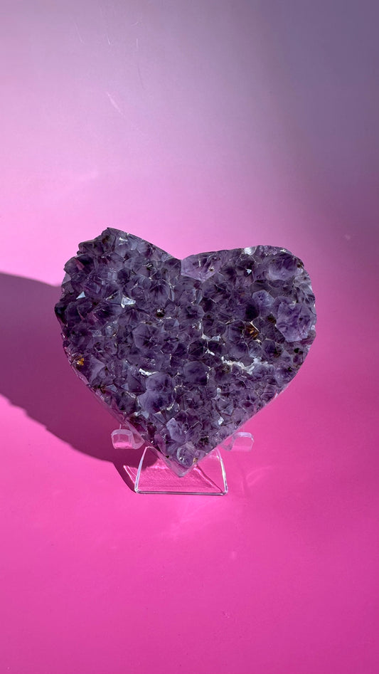 Amethyst Heart Cluster