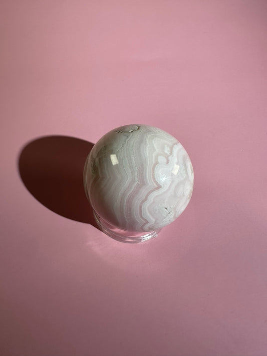 Peruvian Pink Mangano Calcite Sphere UV Reactive – Option B