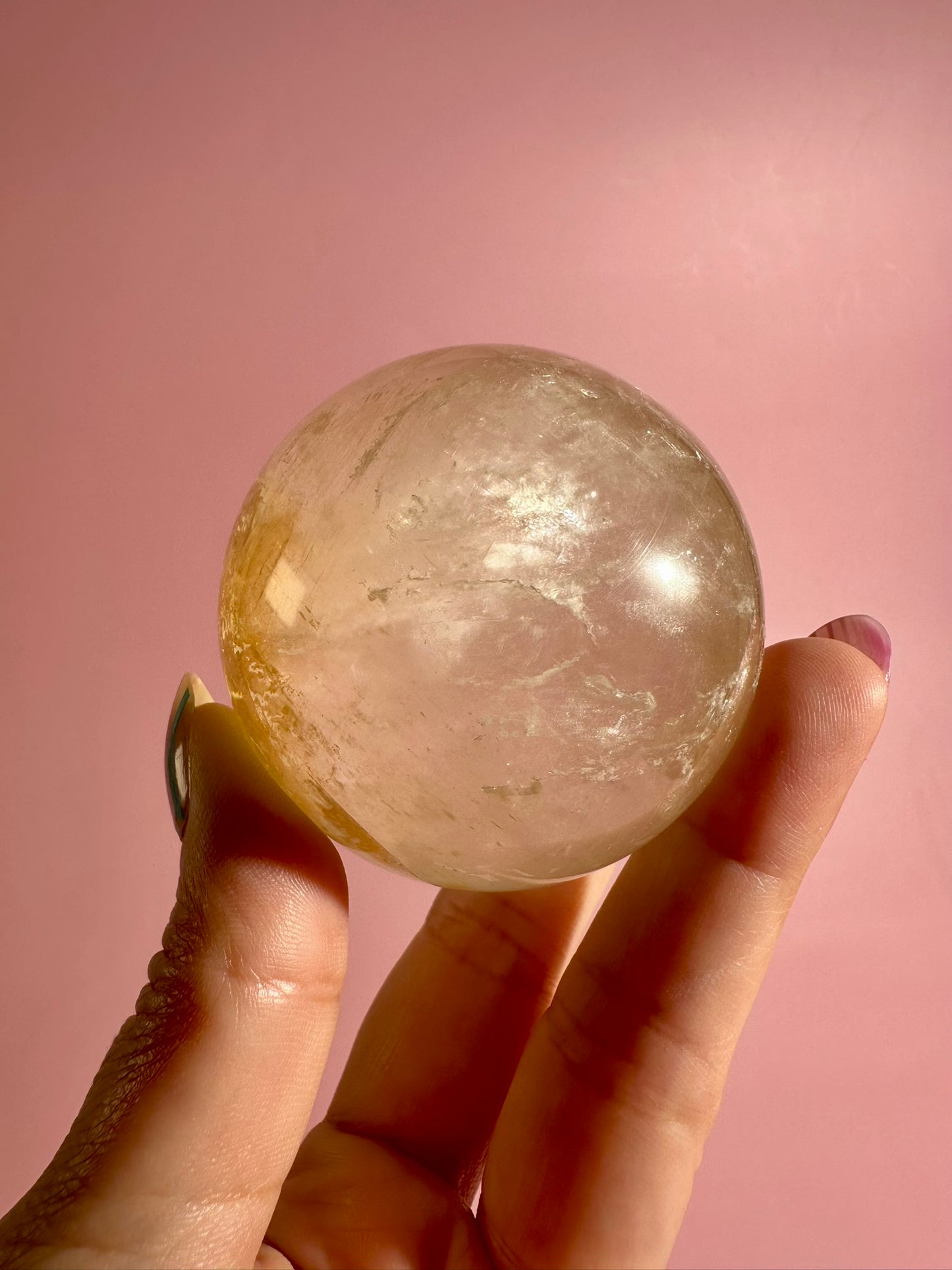 Honey Calcite Sphere – Option F | Confidence, Clarity & Golden Light Crystal