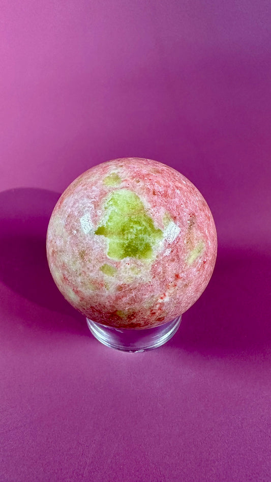 Thulite with Epidote Sphere – Option D