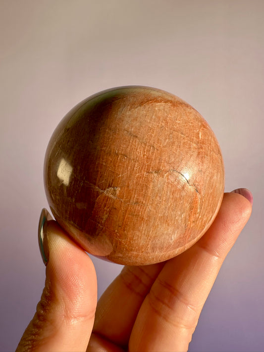 Peach Moonstone Sphere Option C | One-of-a-Kind Collector Crystal