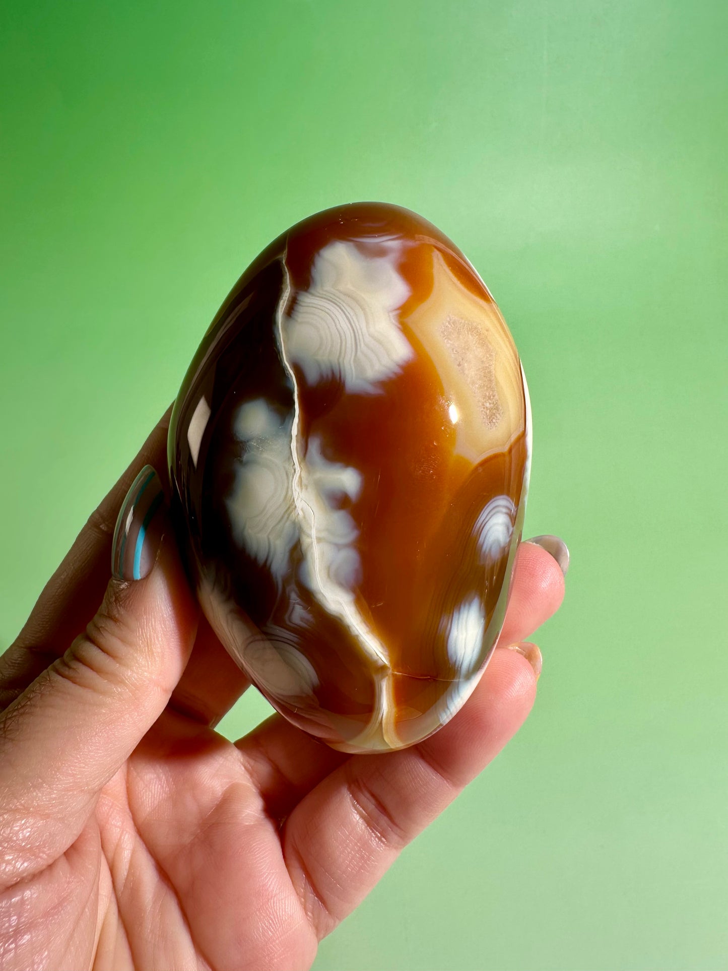 Carnelian Orca Agate Freeform – Option B | Creativity, Joy & Positive Energy