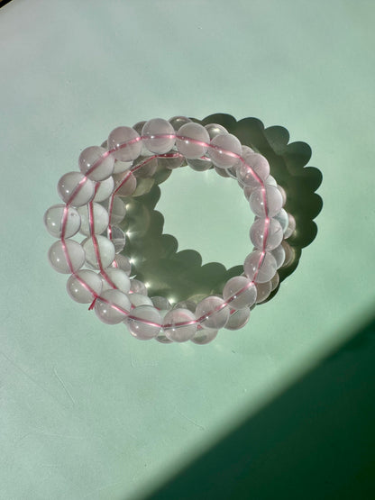 10mm Star Rose Quartz Beaded Bracelet