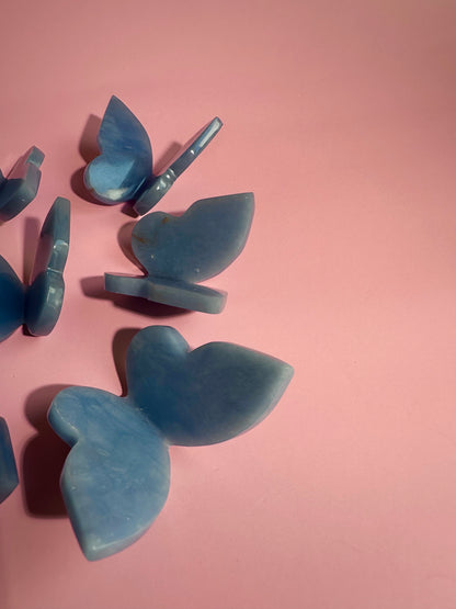 3D Angelite Butterfly Carving