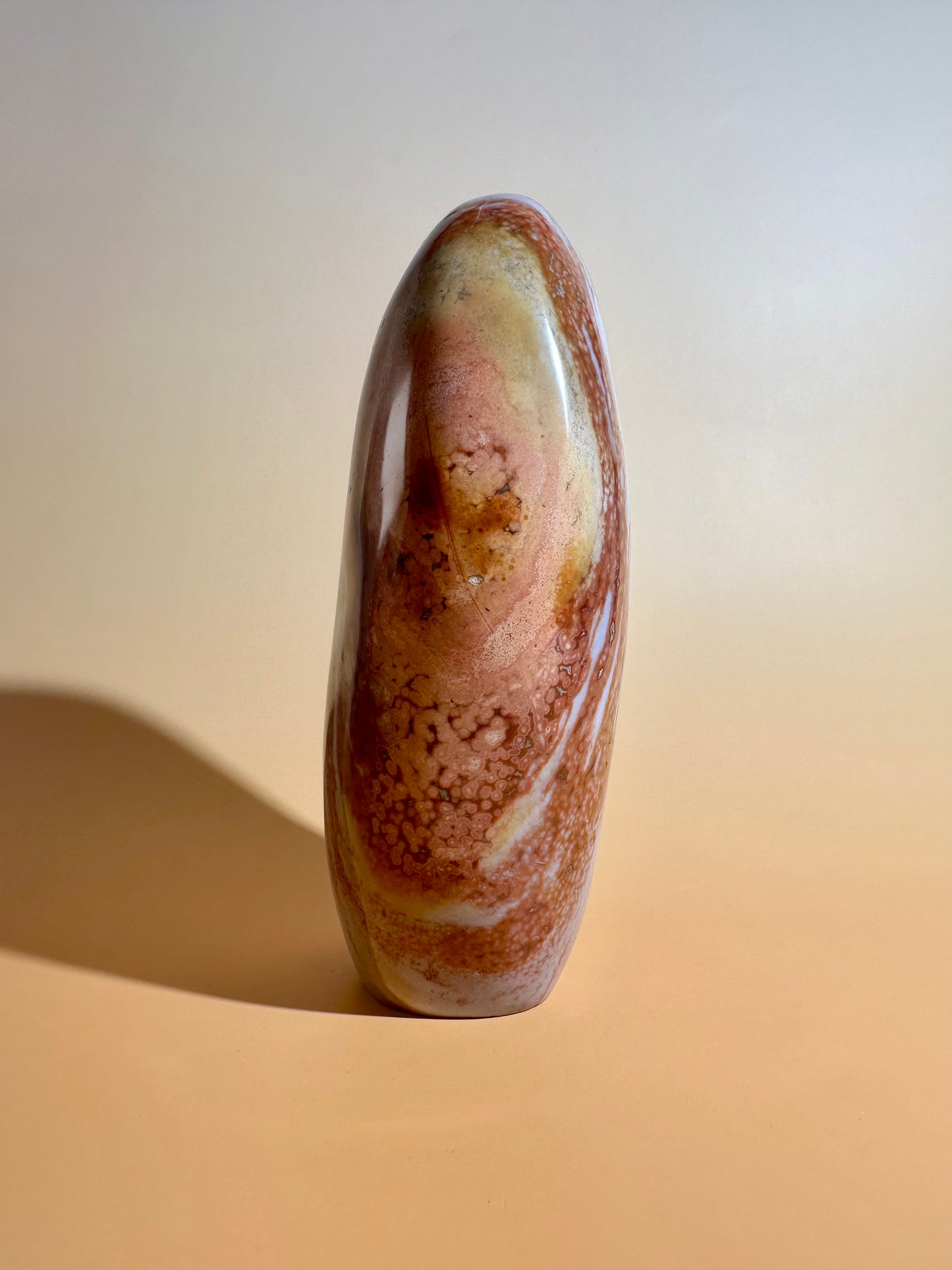 Orange & Peach Ocean Jasper Standing Freeform | One of a Kind Joy, Renewal & Collector Crystal