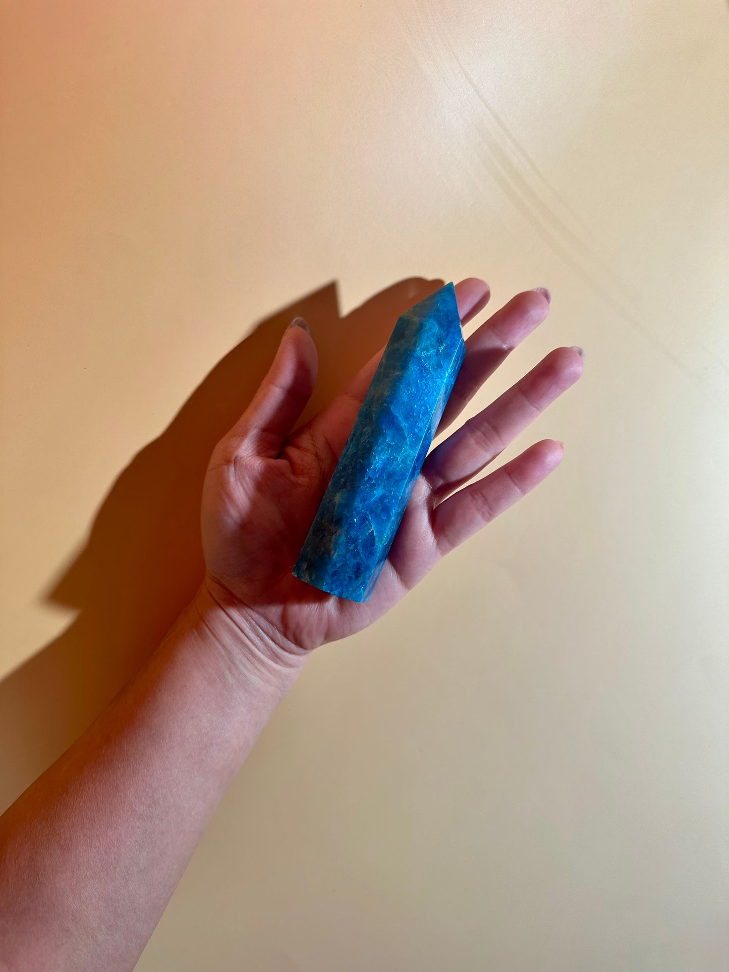 Blue Apatite Tower – Option A | Clarity, Communication & Inspiration Crystal
