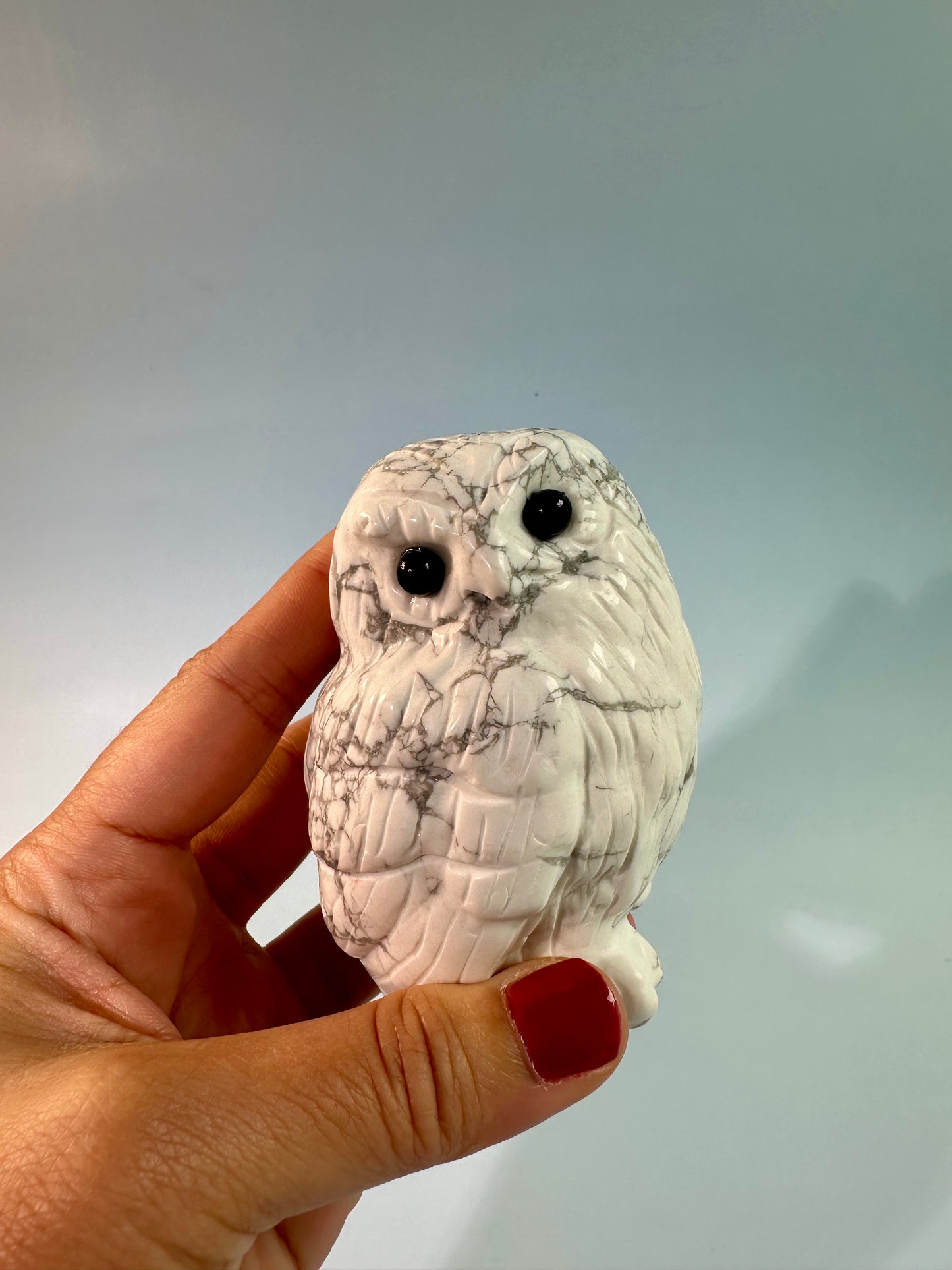 Howlite Owl Carving