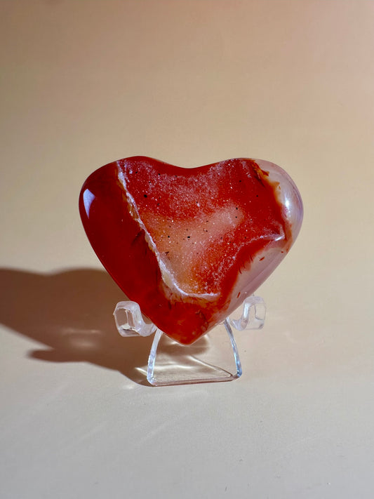 Small Carnelian Heart Option F | Passion, Motivation & Joy Crystal