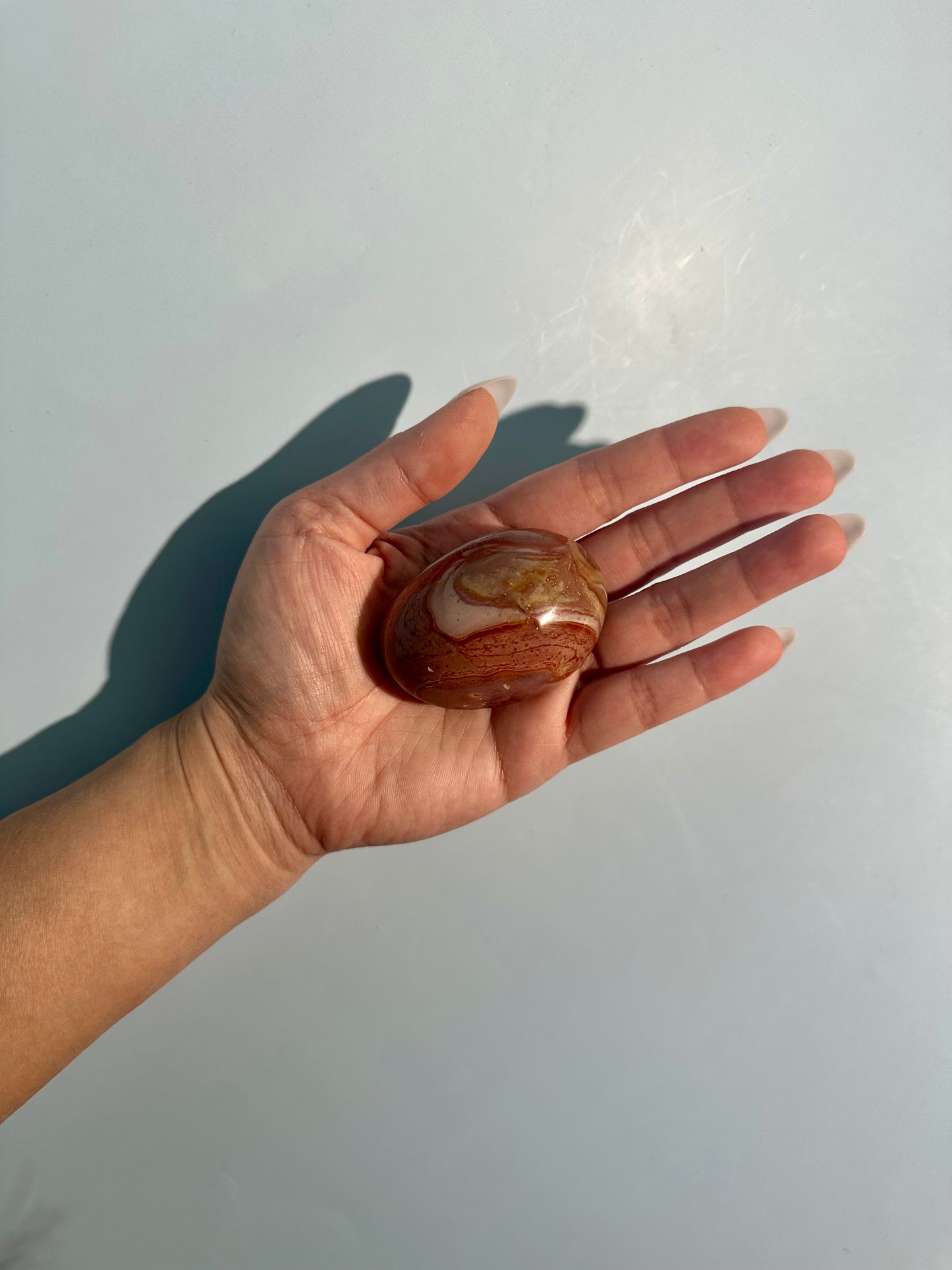 Polychrome Jasper Palm Stone – Option B