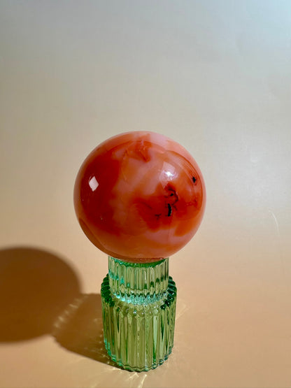 Carnelian Sphere – Option M | Bold Courage, Abundance & Empowerment Crystal