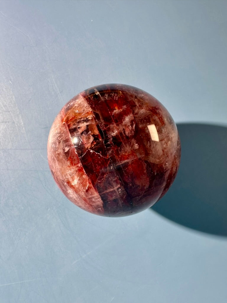 Fire Quartz Sphere – Option D | Motivation, Strength & Transformative Energy