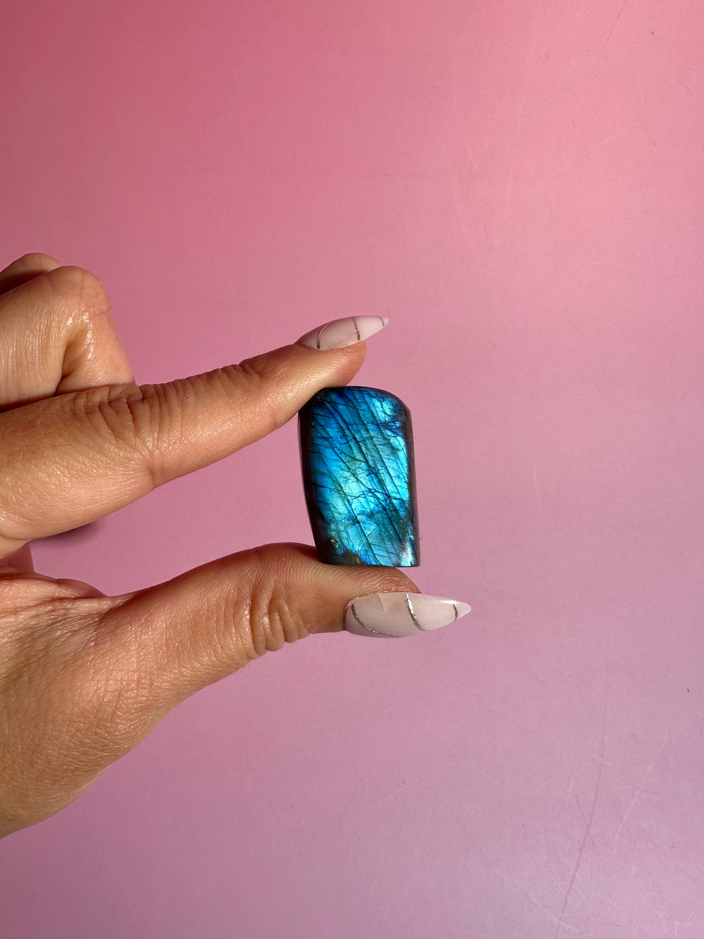 Small Blue Flash Labradorite Standing  Freeform – Option A