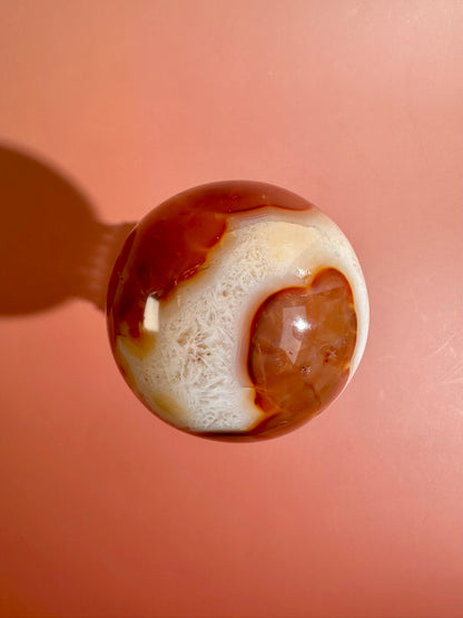 Carnelian Sphere – Option L | Collector Crystal, Joy, Vitality & Positive Energy