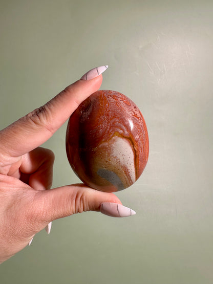 Polychrome Jasper Palm Stone – Option C