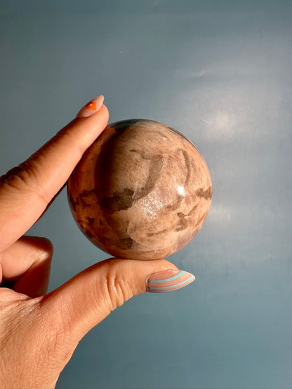Graphic Feldspar Sphere – Option B | Creativity, Balance & Earth Energy