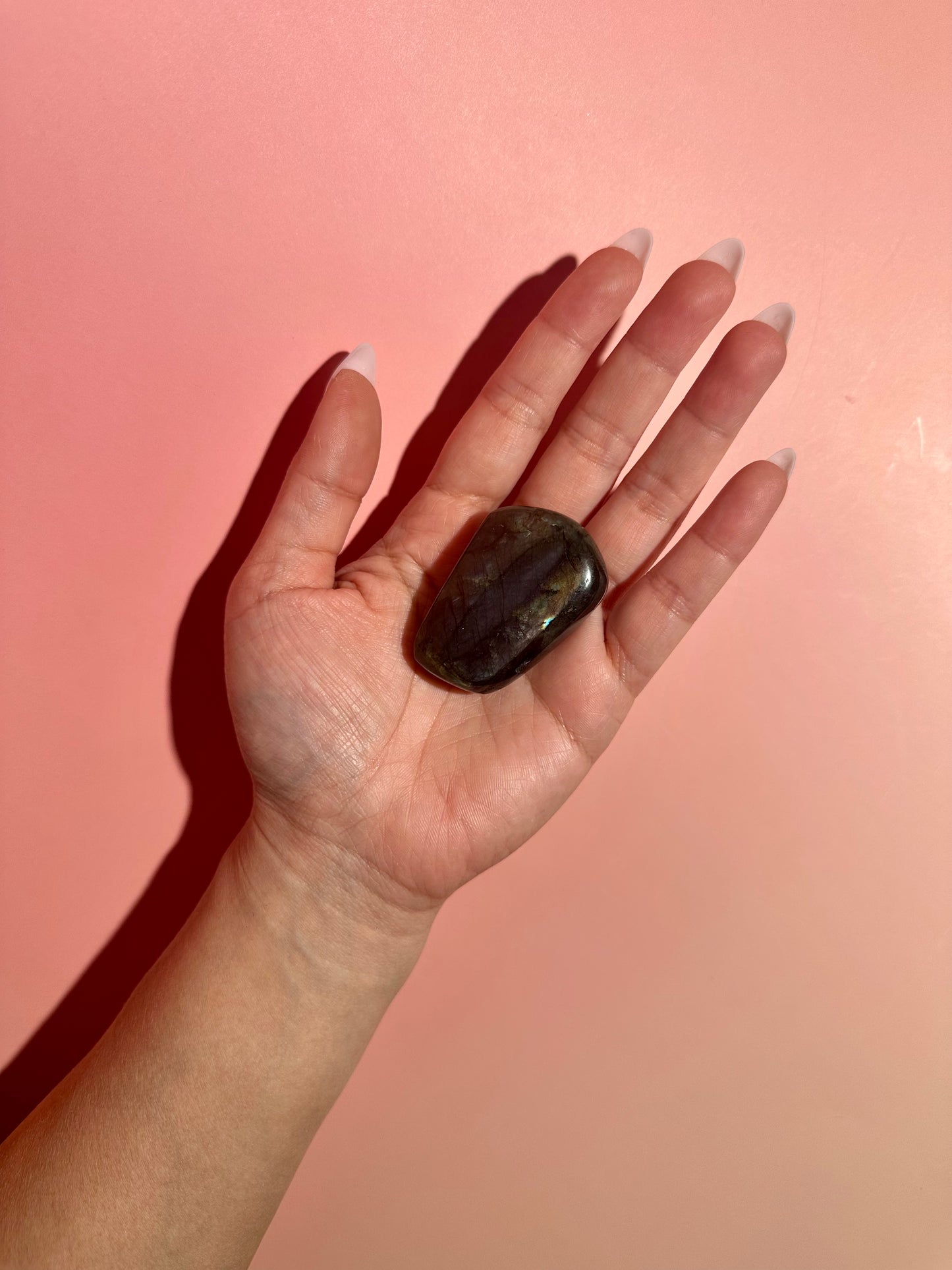 Small Rainbow Flash Labradorite Standing  Freeform – Option B