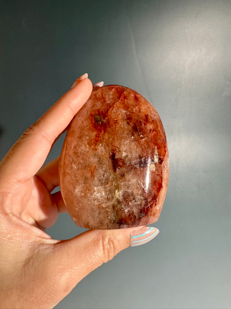 Fire Quartz Standing Freeform Option A | One-of-a-Kind Hematoid Quartz Crystal