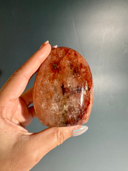 Fire Quartz Standing Freeform Option A | One-of-a-Kind Hematoid Quartz Crystal