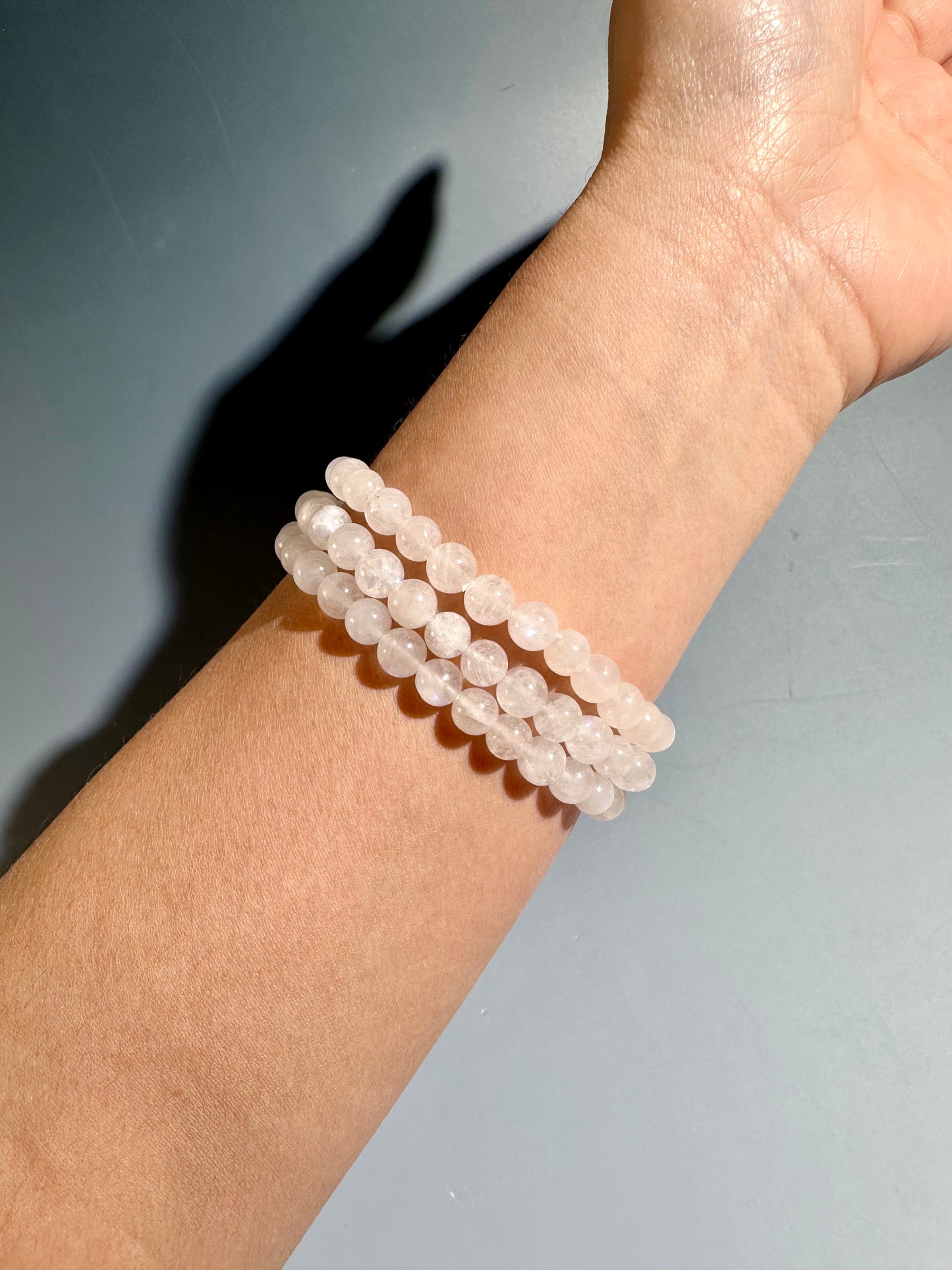 6mm Moonstone Beaded Bracelet | Divine Feminine & Intuition Energy