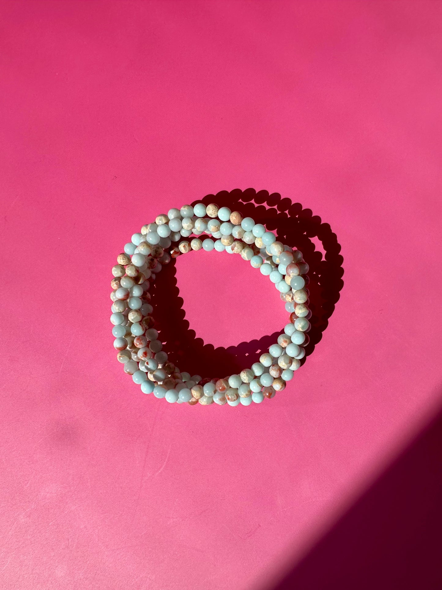 4mm Snake Jasper Beaded Bracelet