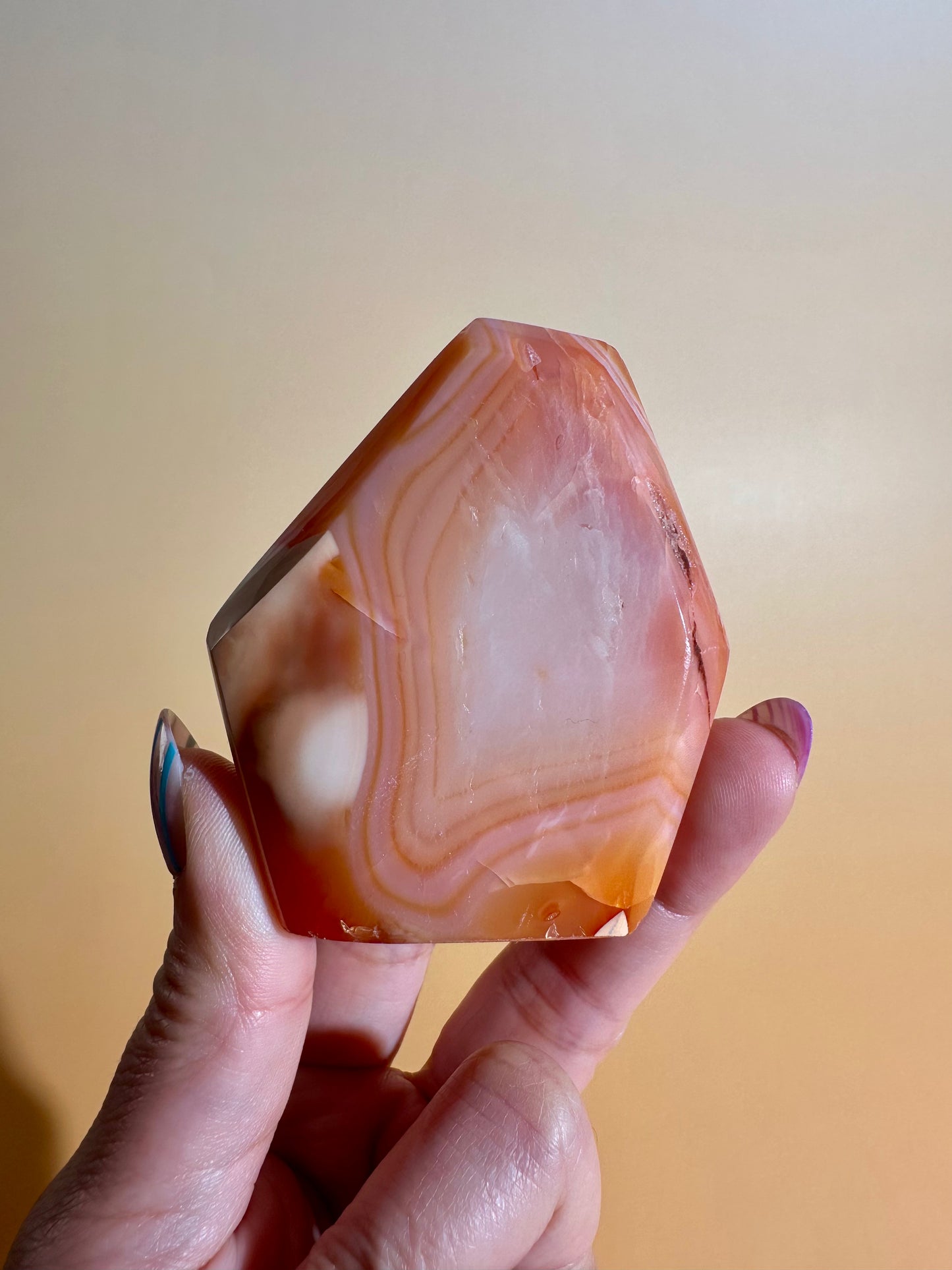 Carnelian Agate Geometric Freeform – Option F | Passion, Creativity & Inspiration Energy