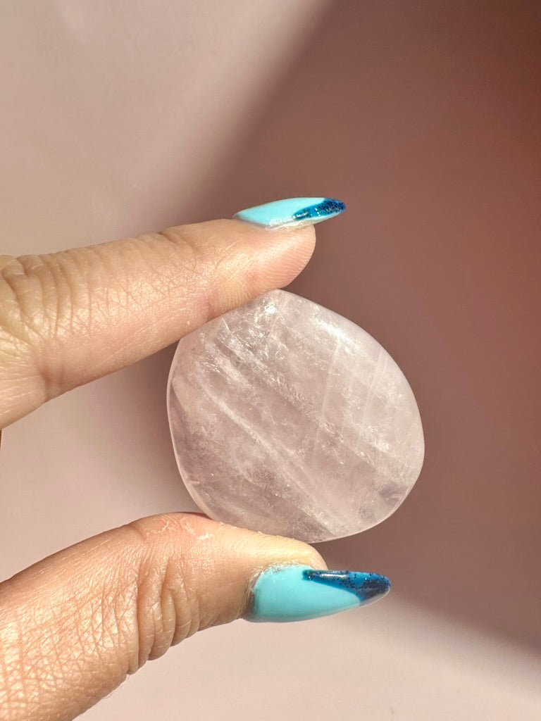Rose Quartz Flat Palm