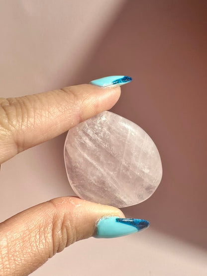Rose Quartz Flat Palm