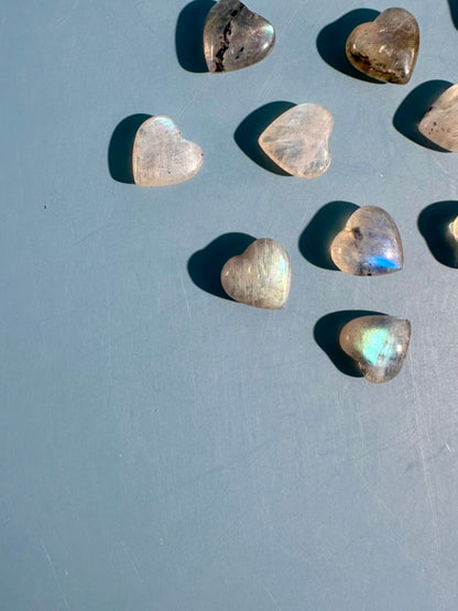 Teeny Labradorite Heart | Flashy Crystal Carving