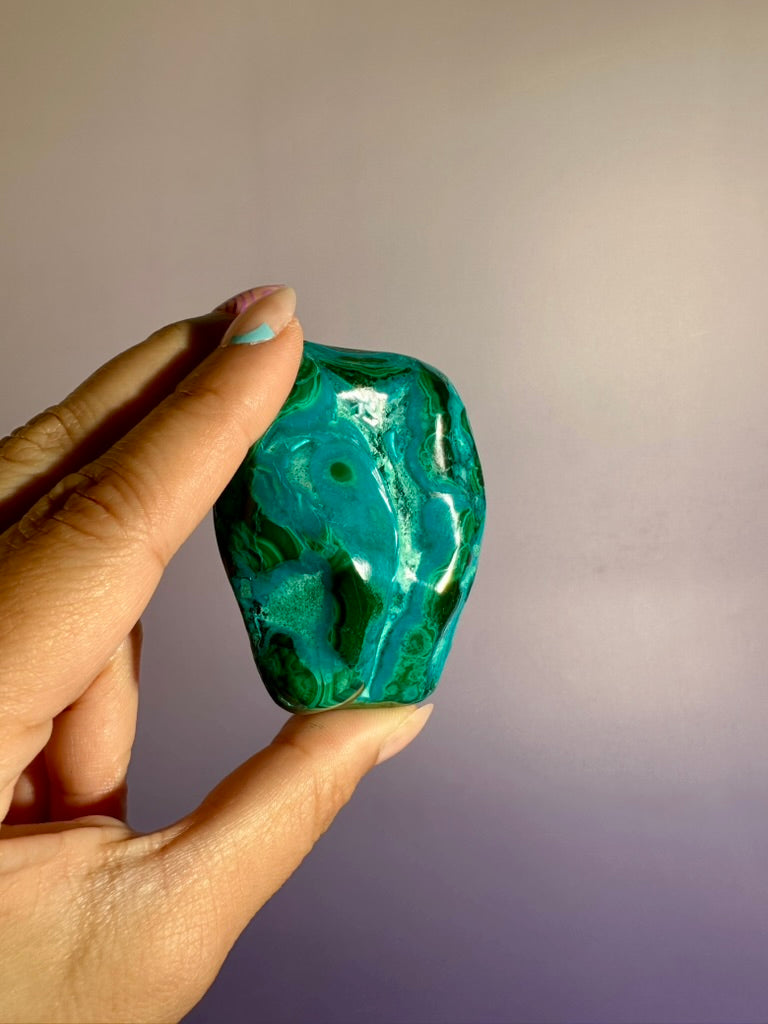 Malachite Chrysocolla Malacolla Polished Specimen Option F | Rare Congo Crystal