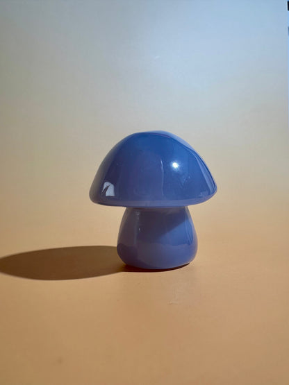 Blue Chalcedony Mushroom Carving – Option E | Peace, Communication & Serenity Energy