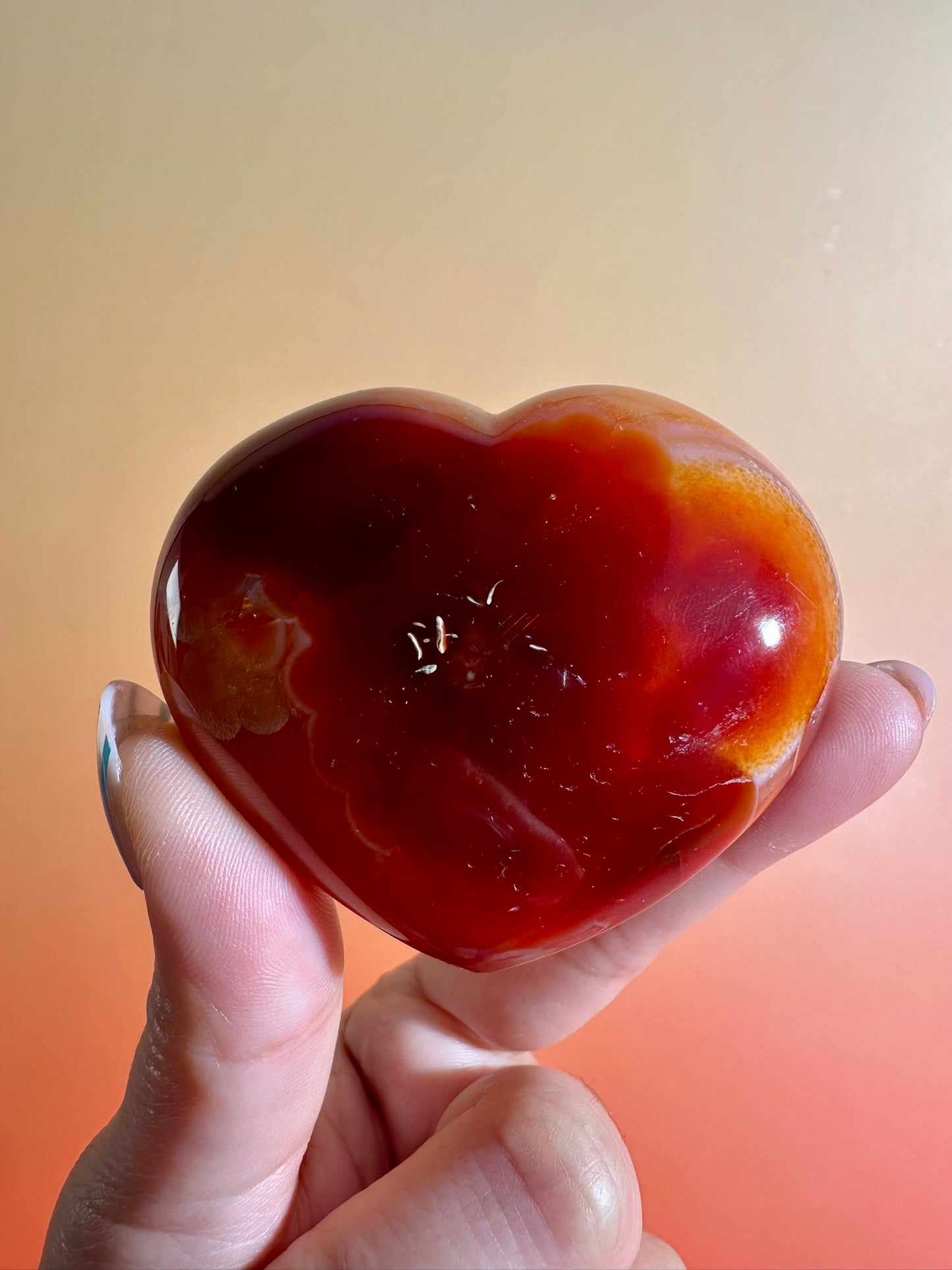 Carnelian Heart – Option B | Joy, Creativity & Positive Energy Crystal