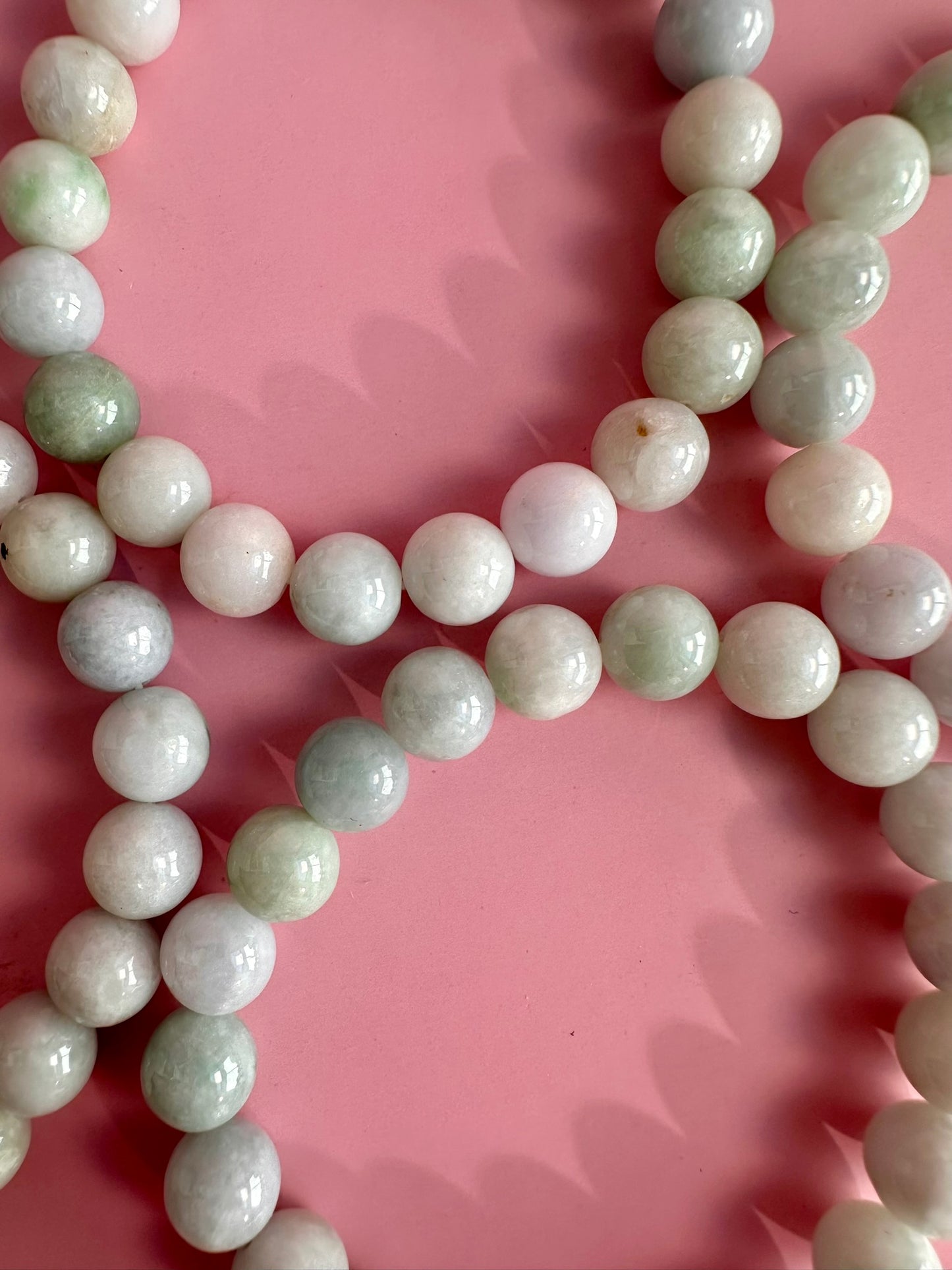 8mm Natural Burmese Jade Beaded Bracelet